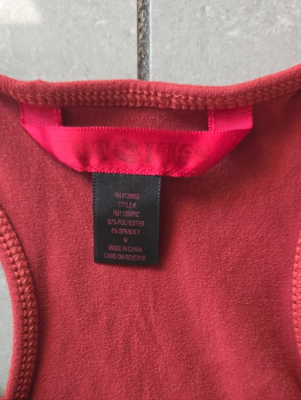 Hot Kiss Rust Red Racerback Tank Top - Picture 2 of 3